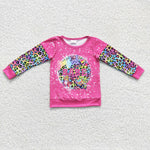 Child girls t shirts kids babe leopard tops