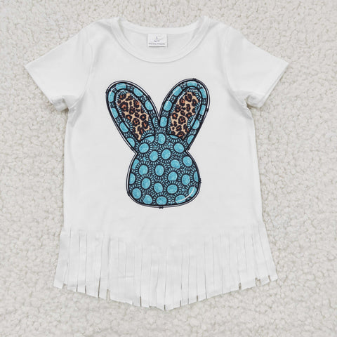 Baby gem bunny girl fringe t shirt