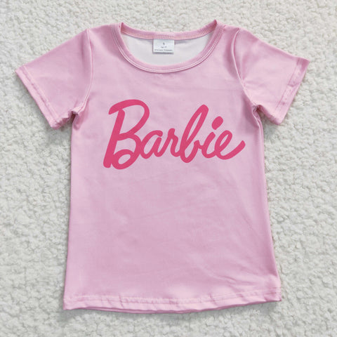 Girls barbie pink t shirt