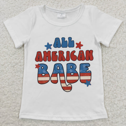 All American Babe Girls T July 4th T Shirt