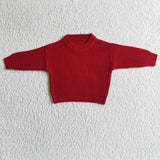 Girl Red Winter Long Sleeve Sweater Girl's Clothes