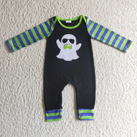 Embroidered baby clothing baby boys ghost rompers kids boys halloween clothes