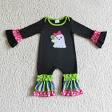 RTS kids matching clothing embroidered ghost print clothing girl halloween winter clothing-2025.9.13
