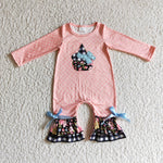 Infant dotted clothing newborn toddlers baby applique rompers