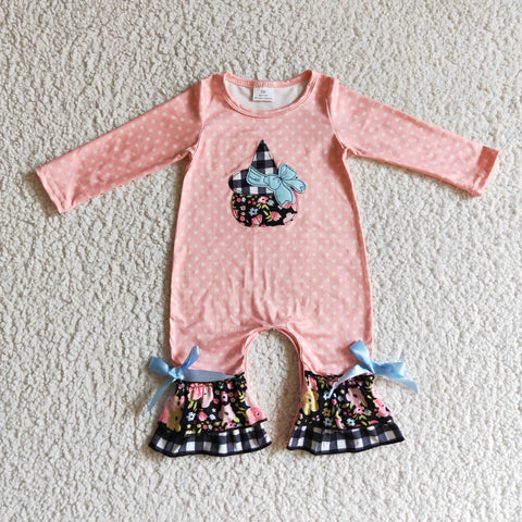 Infant dotted clothing newborn toddlers baby applique rompers