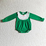 Newborn green clothes baby christmas rompers infants toddler clothing