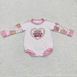 Fries heart pink little kids rompers