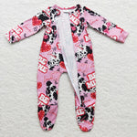 Coverall footed kids pink clothing newborn rompers