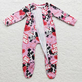 Coverall footed kids pink clothing newborn rompers