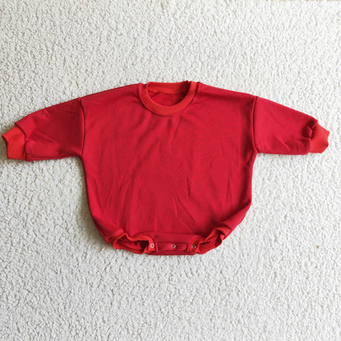 Solid red cotton girls new arrived rompers