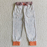 Stretchy long pants pockets spider children halloween pants baby ghost pants