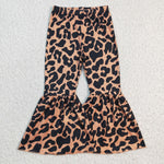 Bell bottom leopard girls flare pants