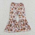 Flower baby girls bell bottom pants