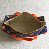 Navy Highland Cow Print Travel Bags