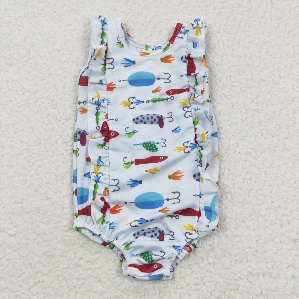 Fishling Ruffle Fishing ruffle baby girl swimwear – ZHOHAO05