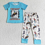 BSPO0004 Cowboys Blue Boy Short Sleeve Long Pants Outfit-promotion 2024.6.8