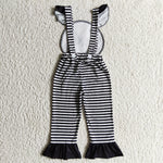 Ghost face kids girls rompers children striped clothing girls jumpsuits