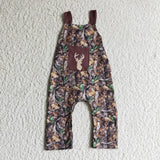 Brown kids reindeer clothing children rompers baby boys camo jumpsuits