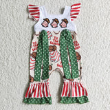 Tis the season christmas newborn girls embroidered romper