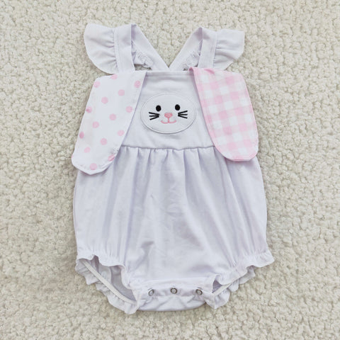 Easter infants embroidery cute bunny baby romper