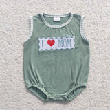 RTS Matching kids clothing embroidery i mom print clothing baby summer clothing-2026.4.18