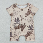 Little baby cowboy western romper