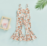 Girls Summer Flower One Piece Jumpsuit