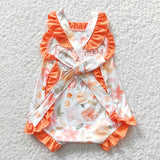 Mama's girl embroidery toddler floral bubble romper
