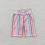 Kids girl colorful striped cycling pants