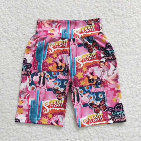 Cowgirls western sassy butterfly baby girls cycling short pants