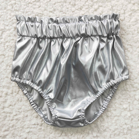 Silver leather baby toddler bummie