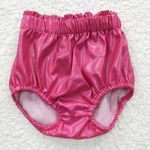 Newborn girl pink leather bummie