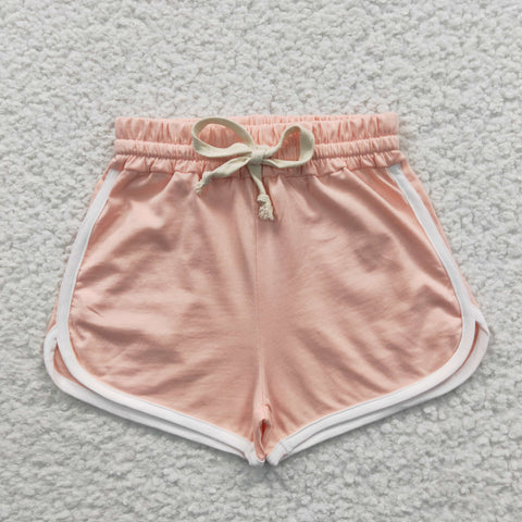 Little girls summer cotton pink shorts