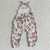 You Are My Sunshine Letter Print Summer Jumpsuit