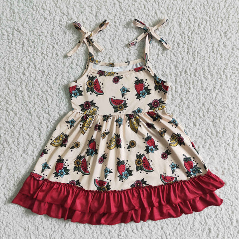 GSD0087 Sleeveless Lemon Watermelon Baby Girls Summer Dresses-promotion 2024.5.18