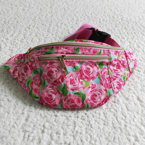 Hot Pink Floral Kids Girls Small Bags