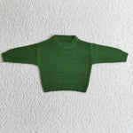 Girl Green Winter Long Sleeve Sweater Girl's Clothes