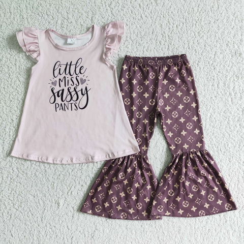 Little Miss Sassy Bell Bottom Pants Girls Outfits